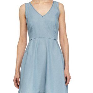 Dex Sleeveless Denim Mini Dress, Light Blue